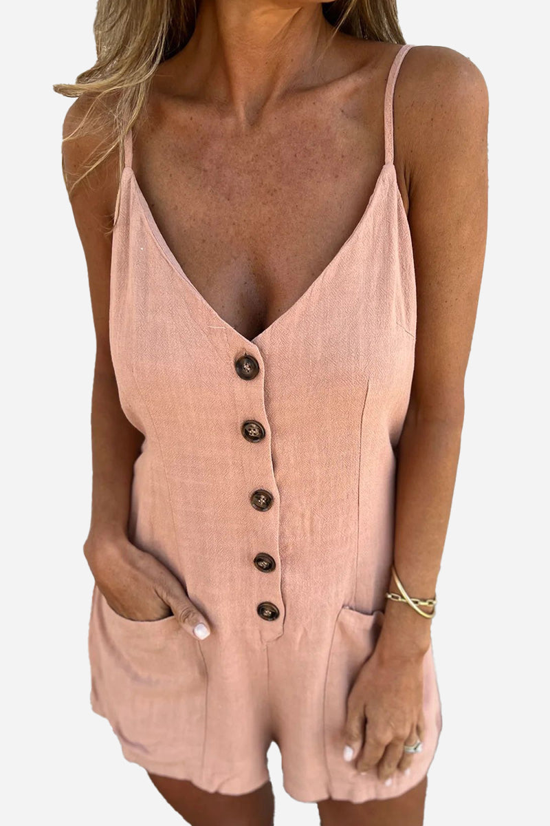 100% Pure Linen Breathable Natural Comfort Jumpsuit