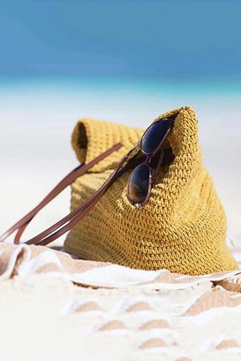 Large Straw Beach Bag