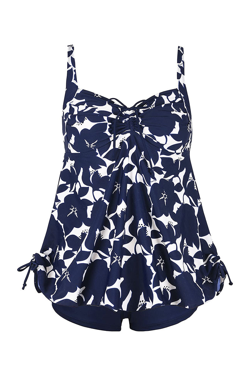Printed Flowy Tankini Swimsuit