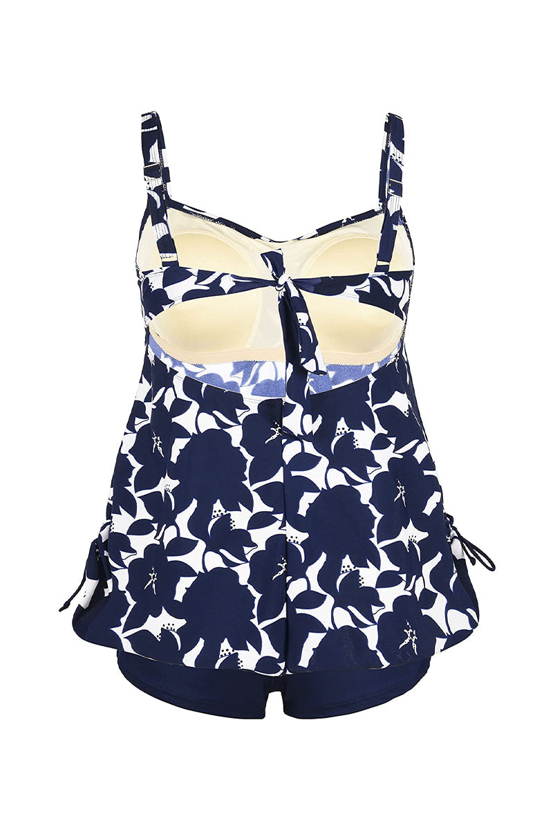 Printed Flowy Tankini Swimsuit